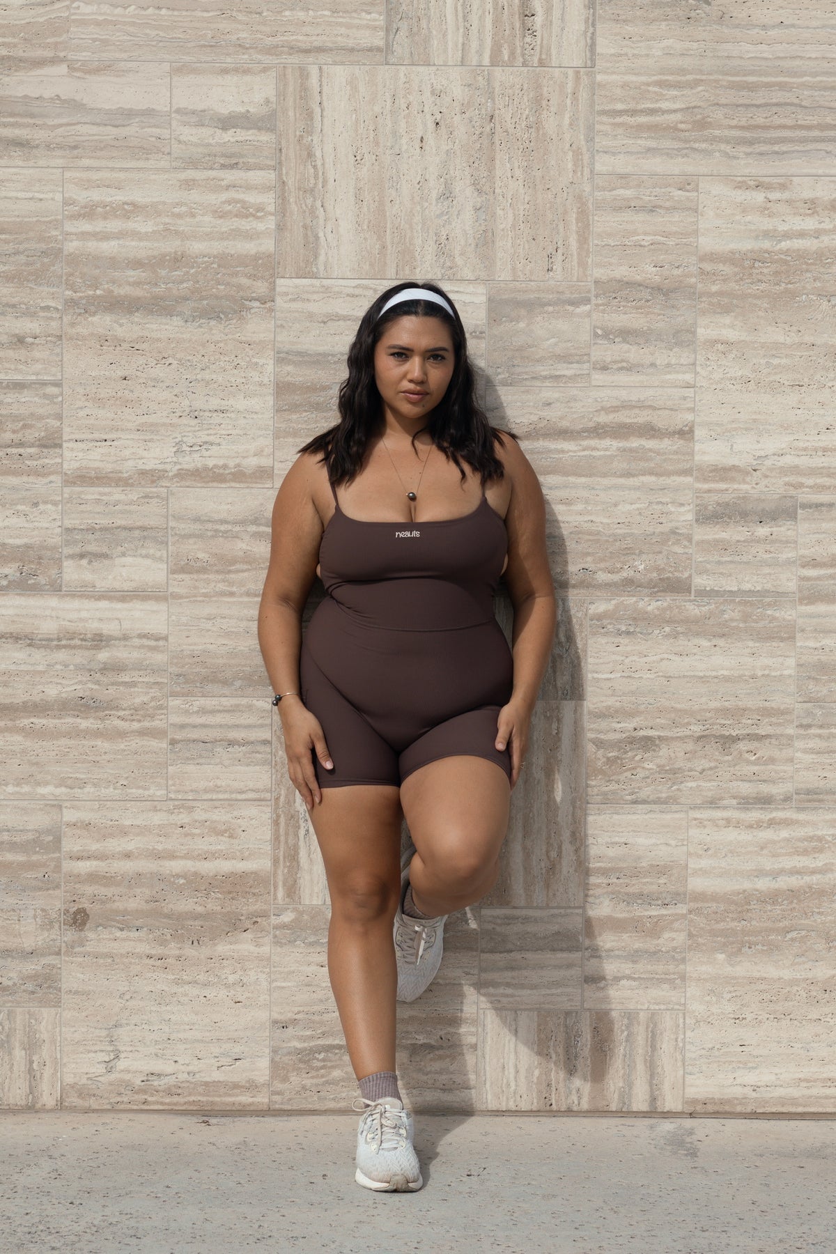 Rhya Romper (Womens): Cocoa