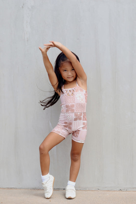Gigi Jumpsuit: Mauve Quilt