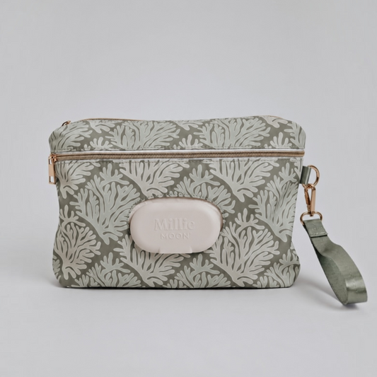 Wipes Clutch: Checkered Coral