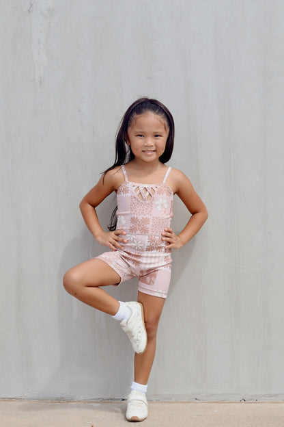 Gigi Jumpsuit: Mauve Quilt