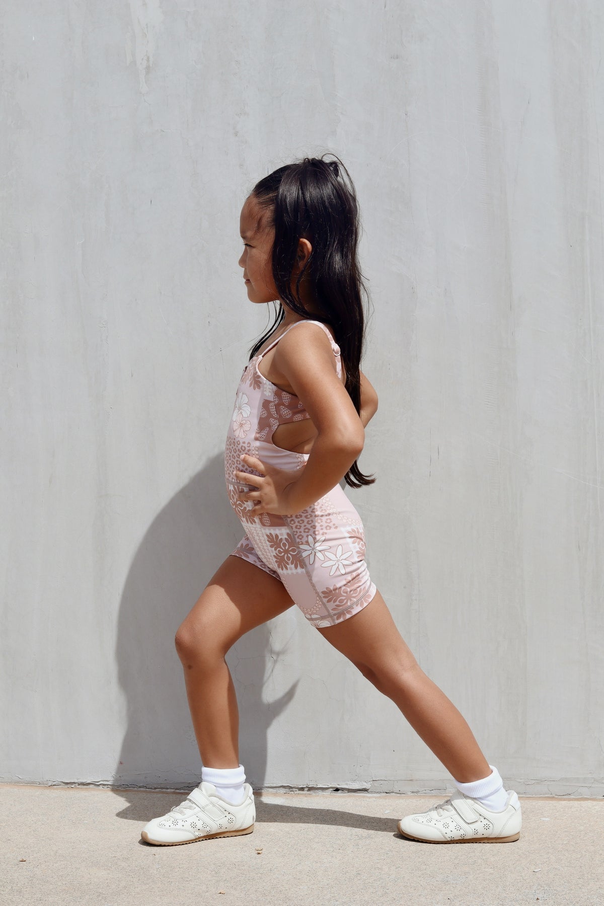 Gigi Jumpsuit: Mauve Quilt