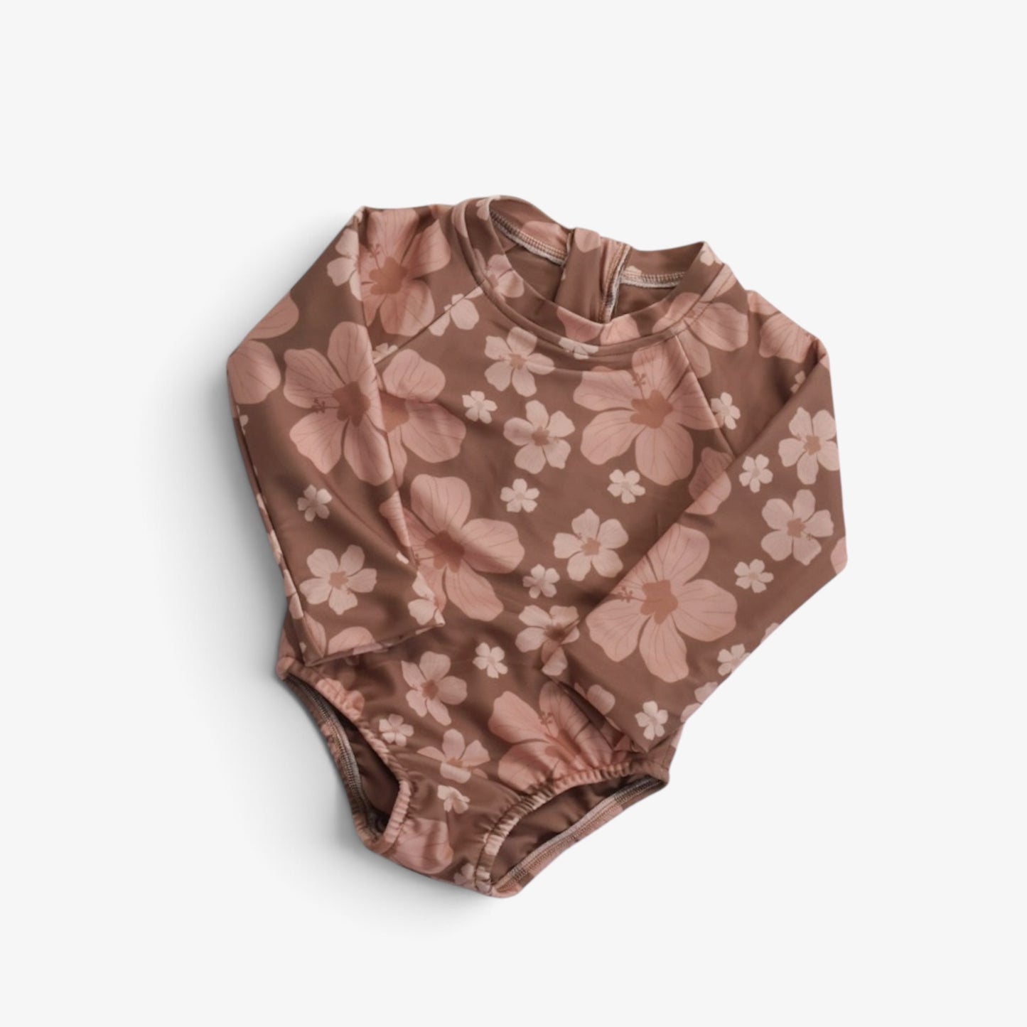 Girl’s Long Sleeve Swimsuit: Hibiscus Dream