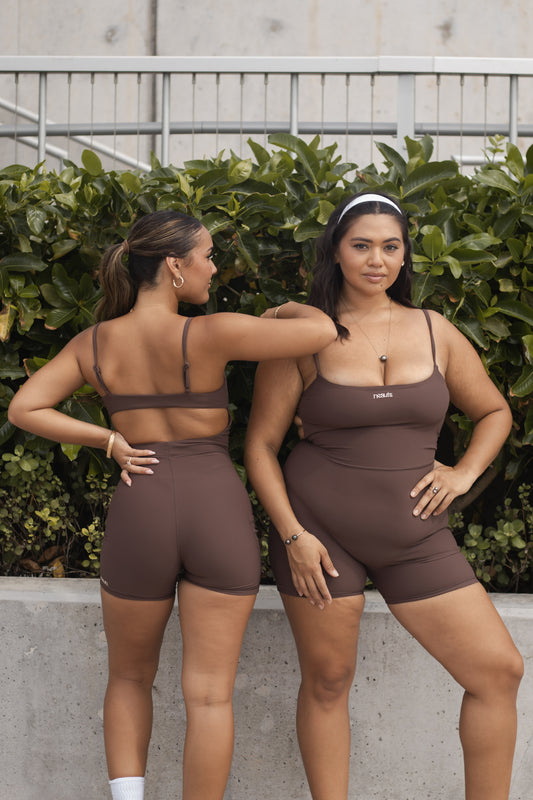 Rhya Romper (Womens): Cocoa