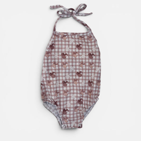 Halter Bodysuit- Palaka Minnie