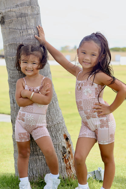 Gigi Jumpsuit: Mauve Quilt