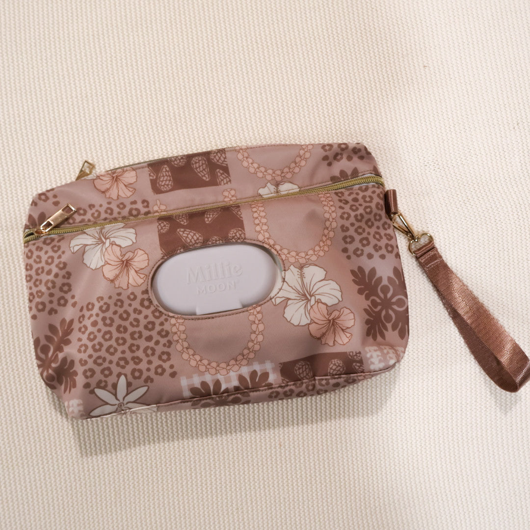 Wipes Clutch: Mauve Quilt